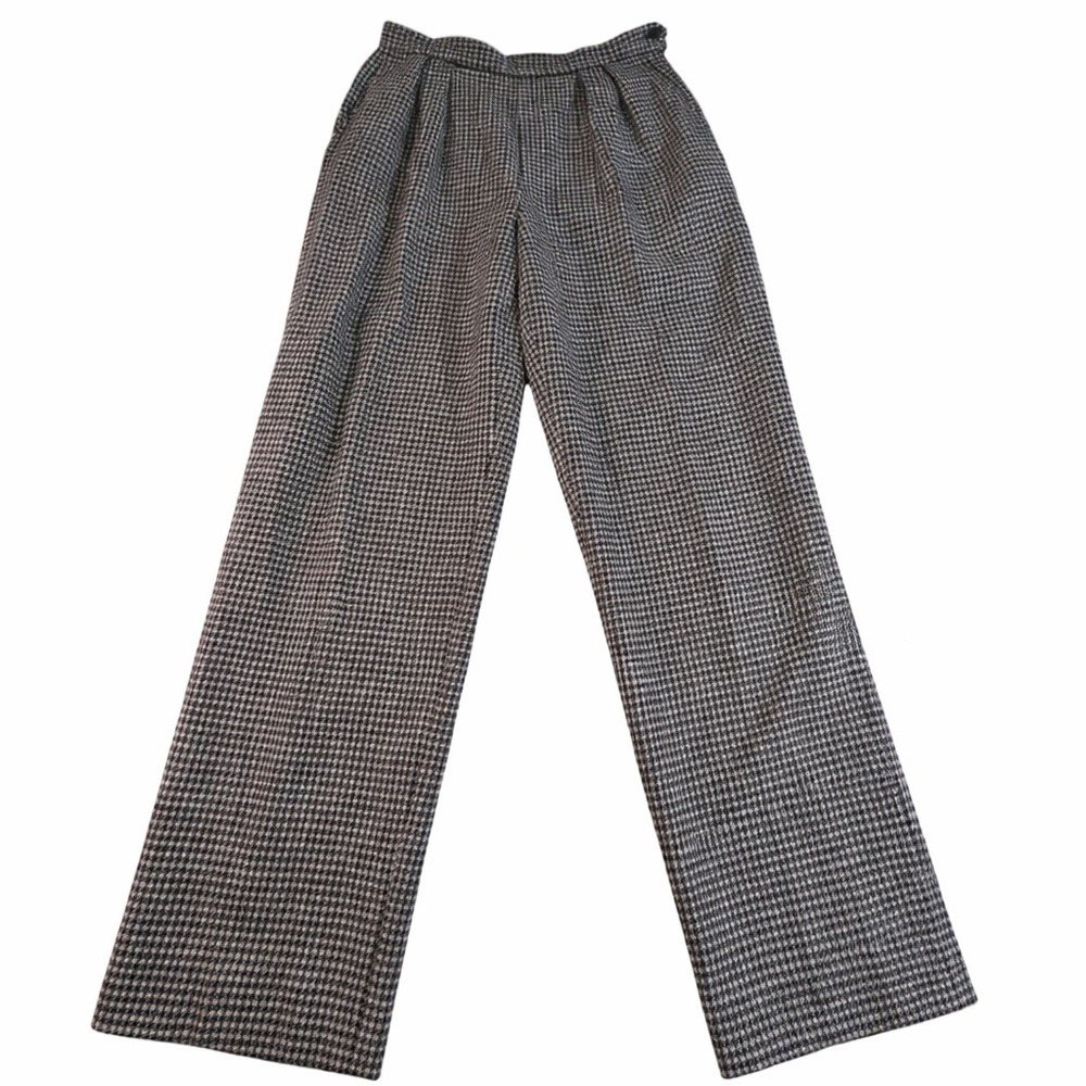 Jones New York Country Wool Houndstooth‎ Trousers 10 Pleated